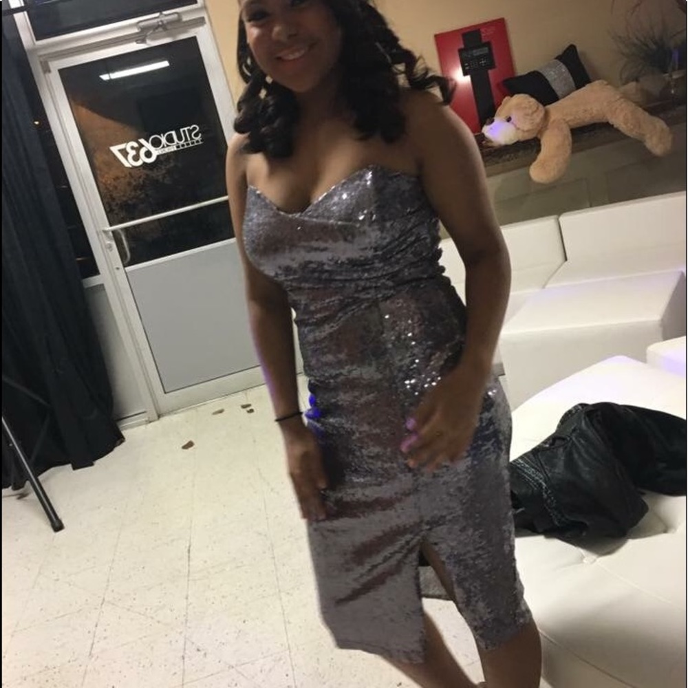 Silver sequence dress